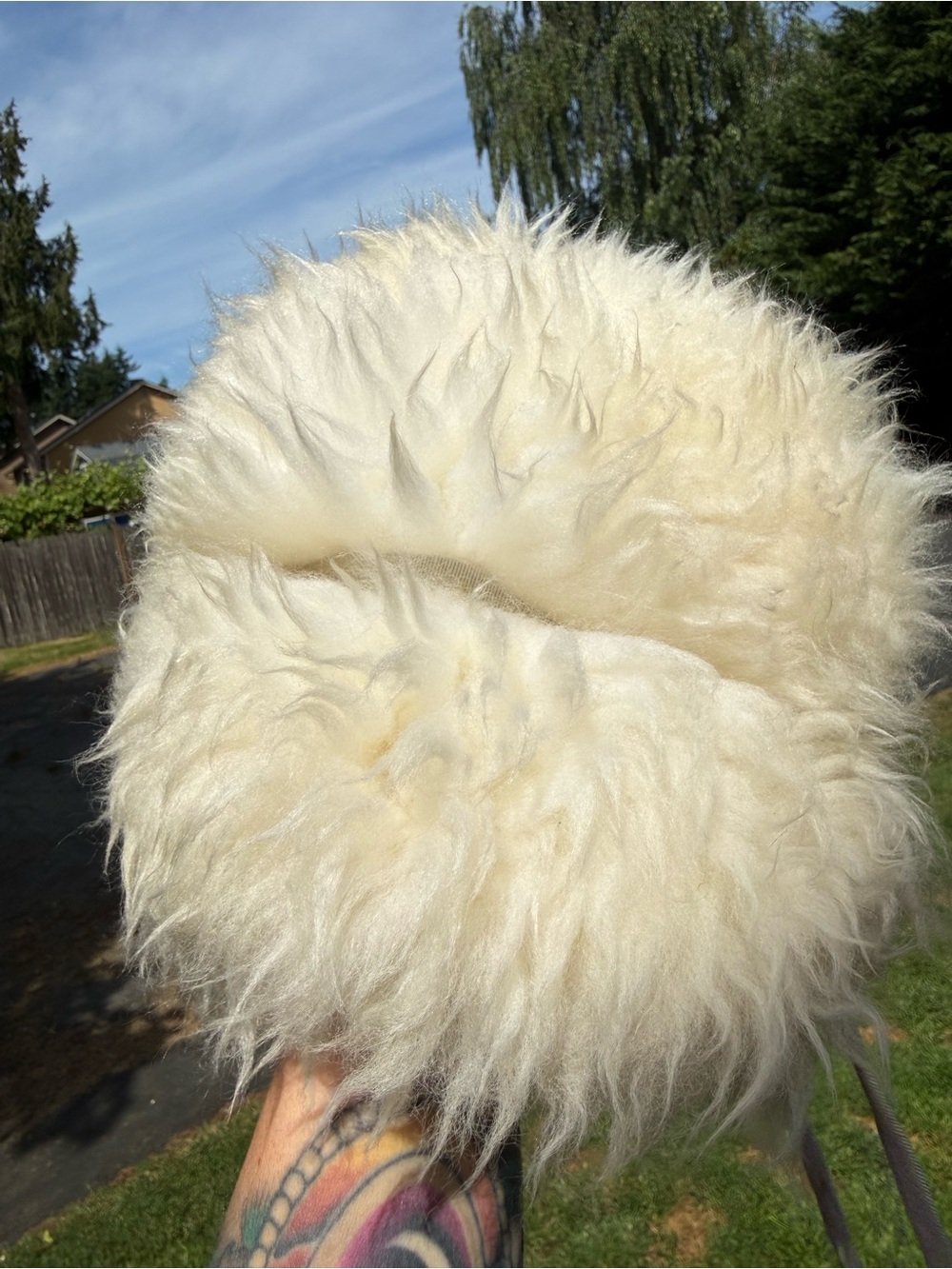 Vintage Shearling ski bunny Pom Pom Hat
